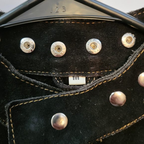 P.A.R.O.S.H. Vintage Suede/Leather Jacket with studs PAROSH UNISEX - Picture 3 of 7
